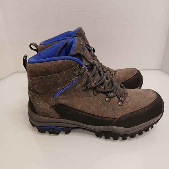 Cabela's Ladies Portia II Hiking Boots 6.5 M Leather Lace Up Gray Blue - Picture 3 of 7